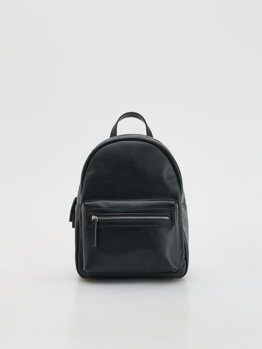 Faux leather backpack - black - RESERVED