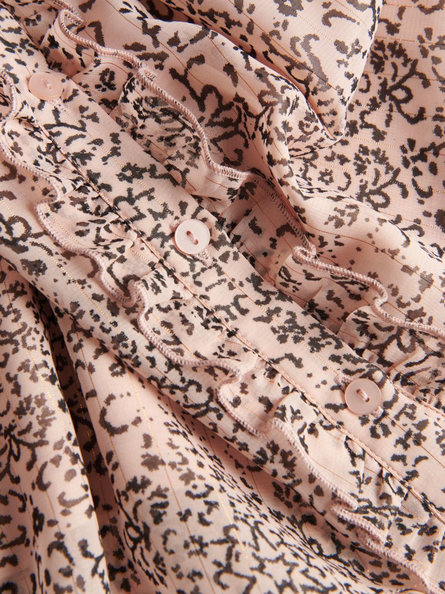 Chiffon mini dress - beige - RESERVED - 6