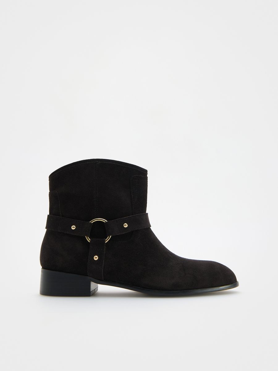 LADIES` ANKLE BOOTS - tamnosmeđe - RESERVED