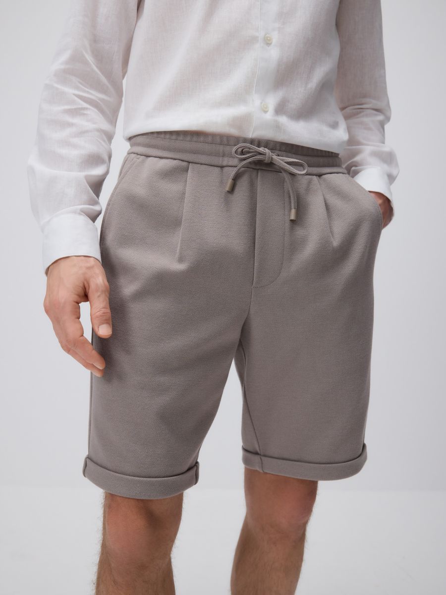 Short met regular fit - beige - RESERVED - 2