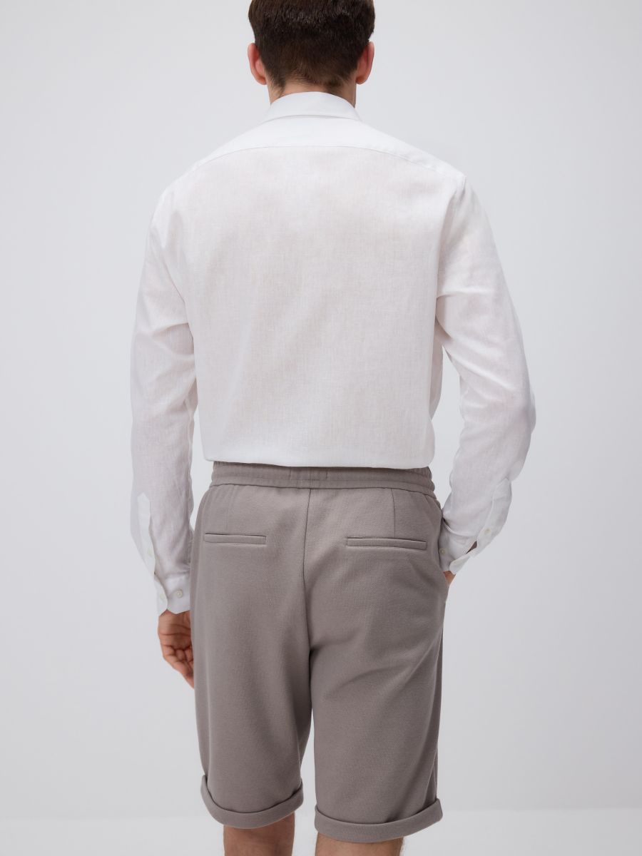 Short met regular fit - beige - RESERVED - 4