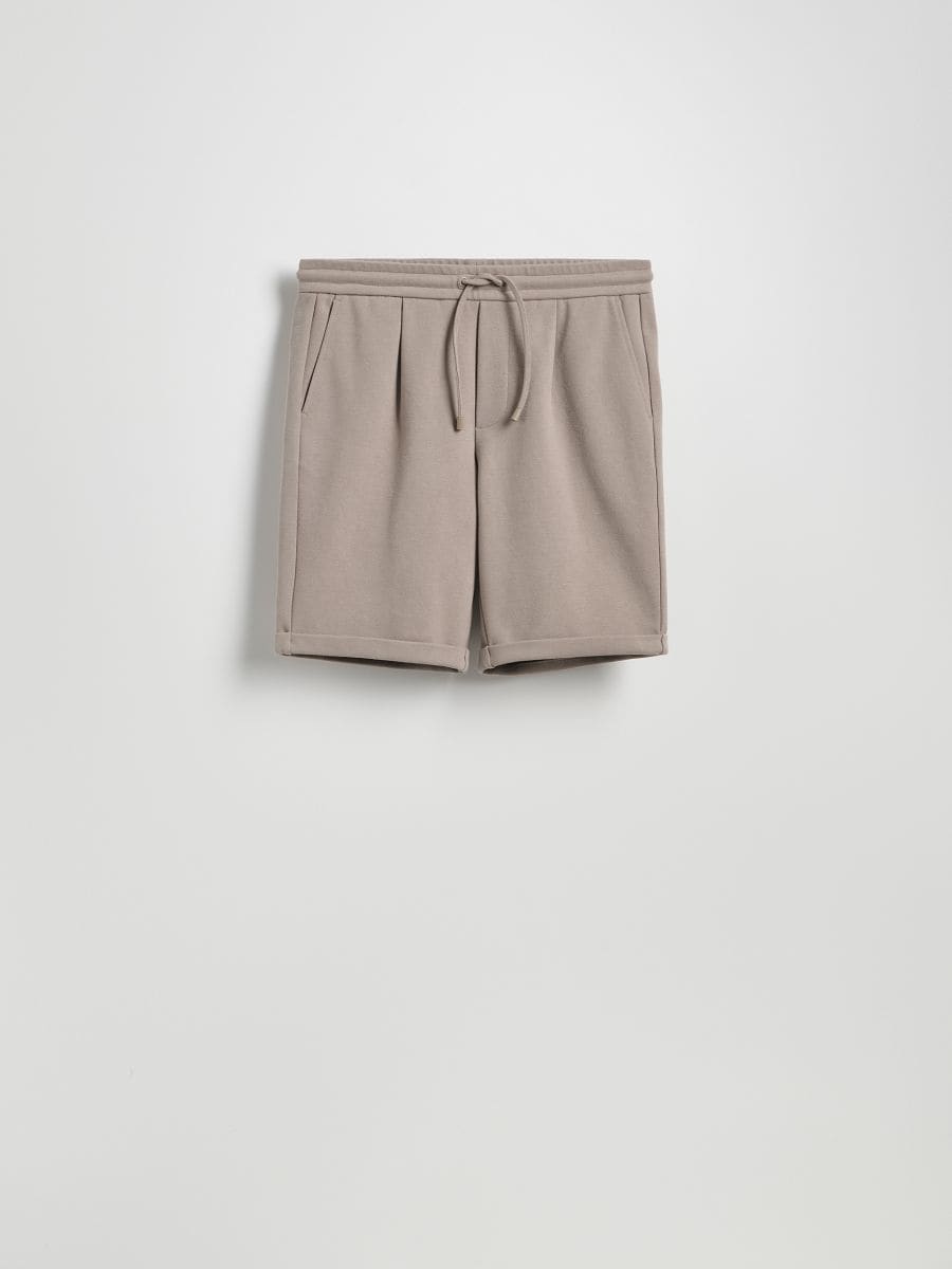 Short met regular fit - beige - RESERVED - 5