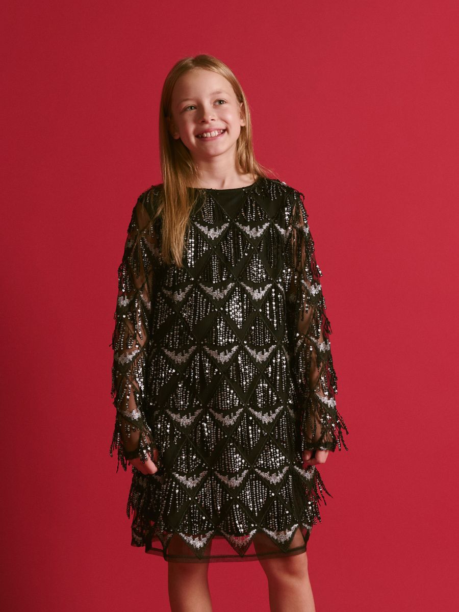 Robe à sequins - Multicolore - RESERVED - 4