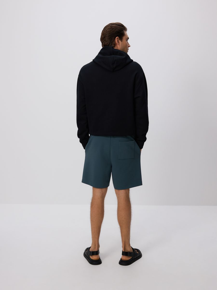 Comfort shorts with stitching - steel blue - RESERVED - 4