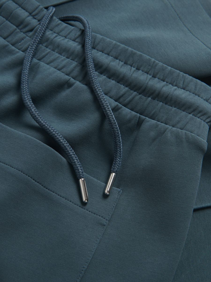 Comfort shorts with stitching - steel blue - RESERVED - 6