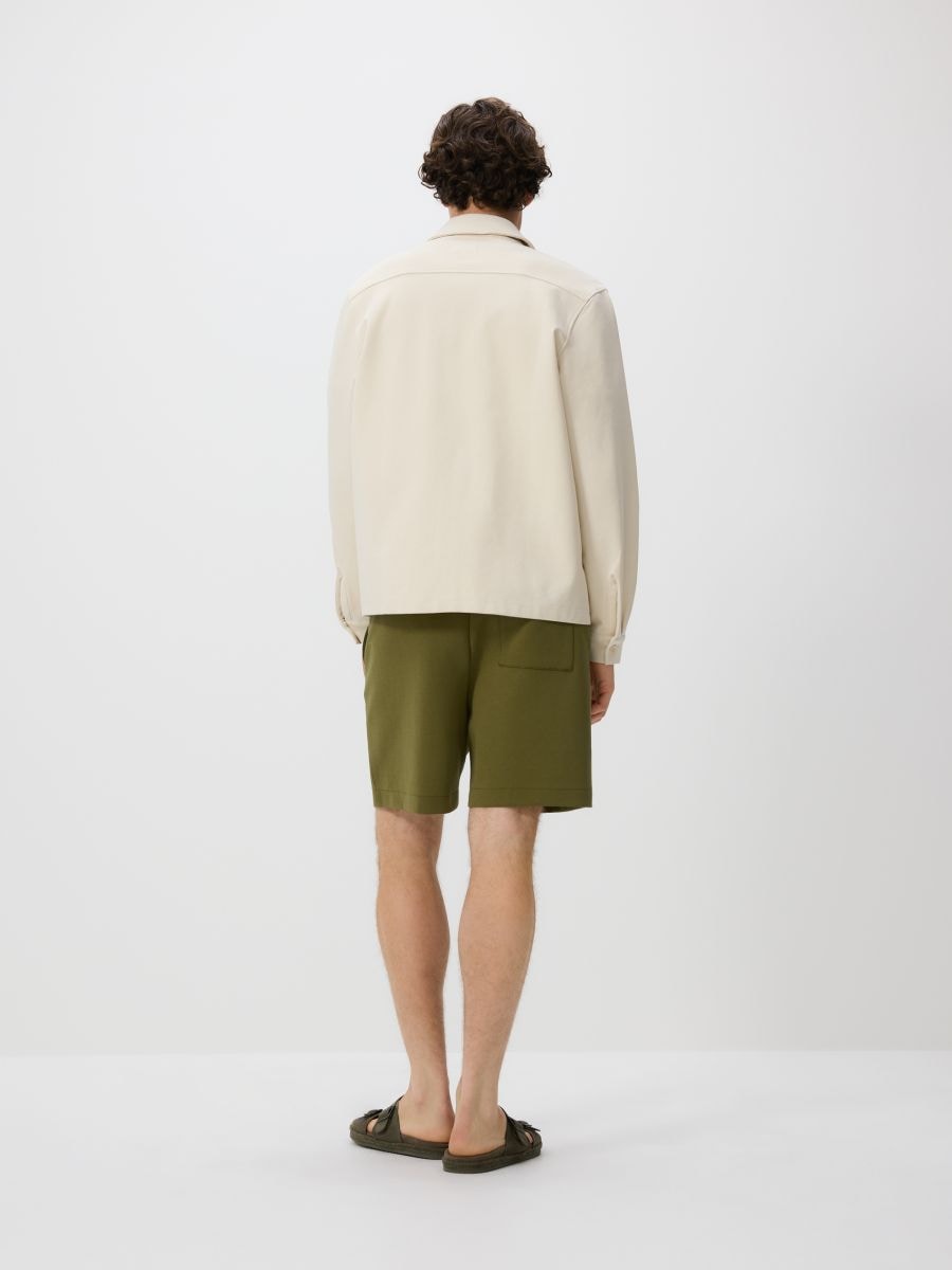 Comfort shorts with stitching - dusty green - RESERVED - 4