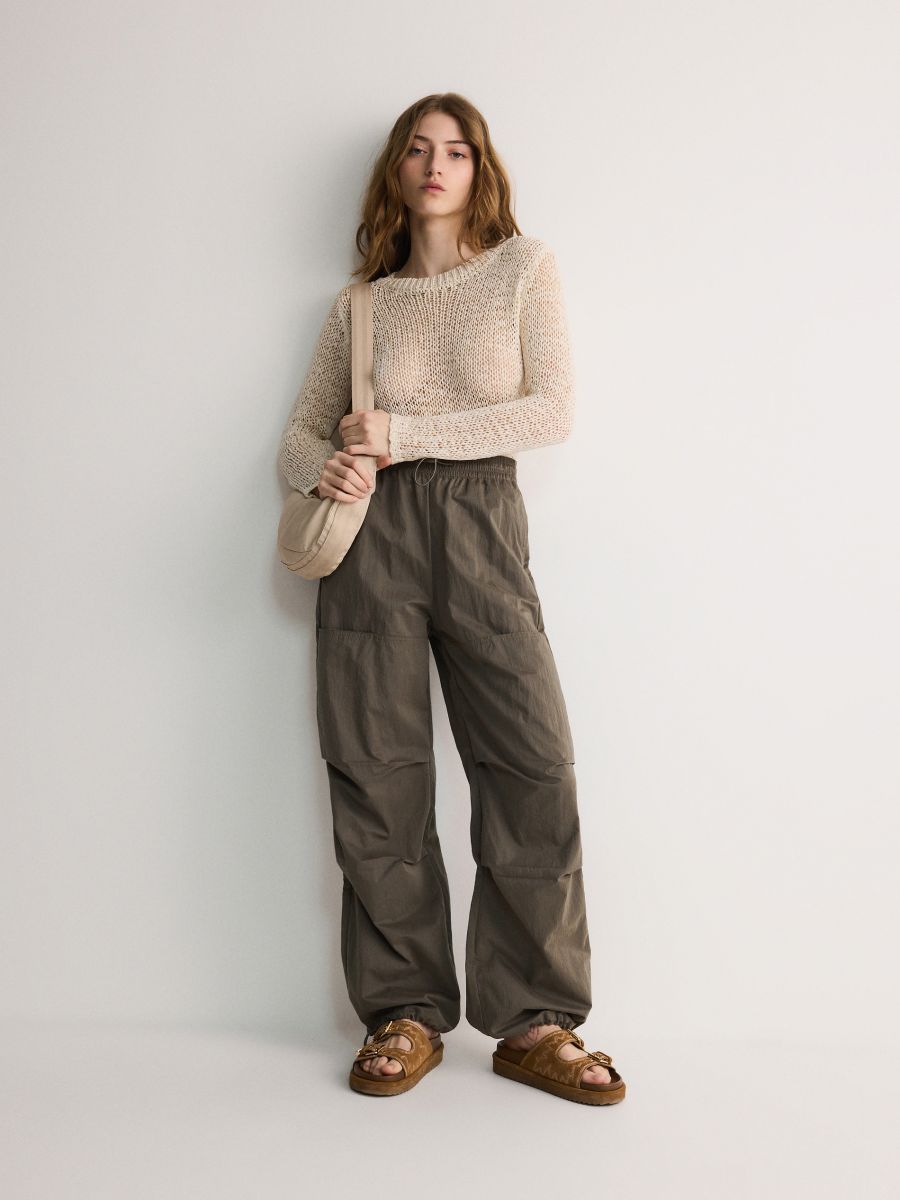 Jumper in loose knit - nude - RESERVED - 3