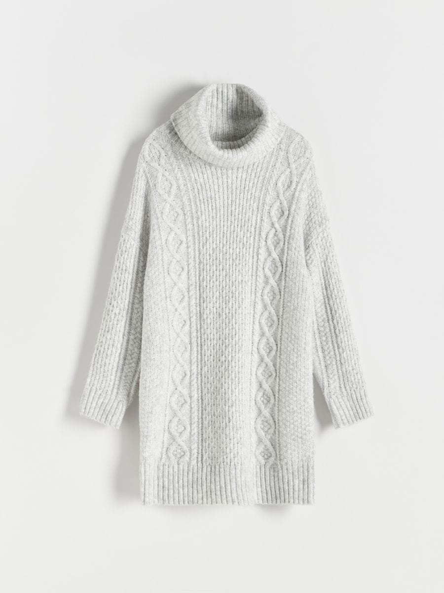 Oversized turtleneck jumper - light grey - RESERVED - 2