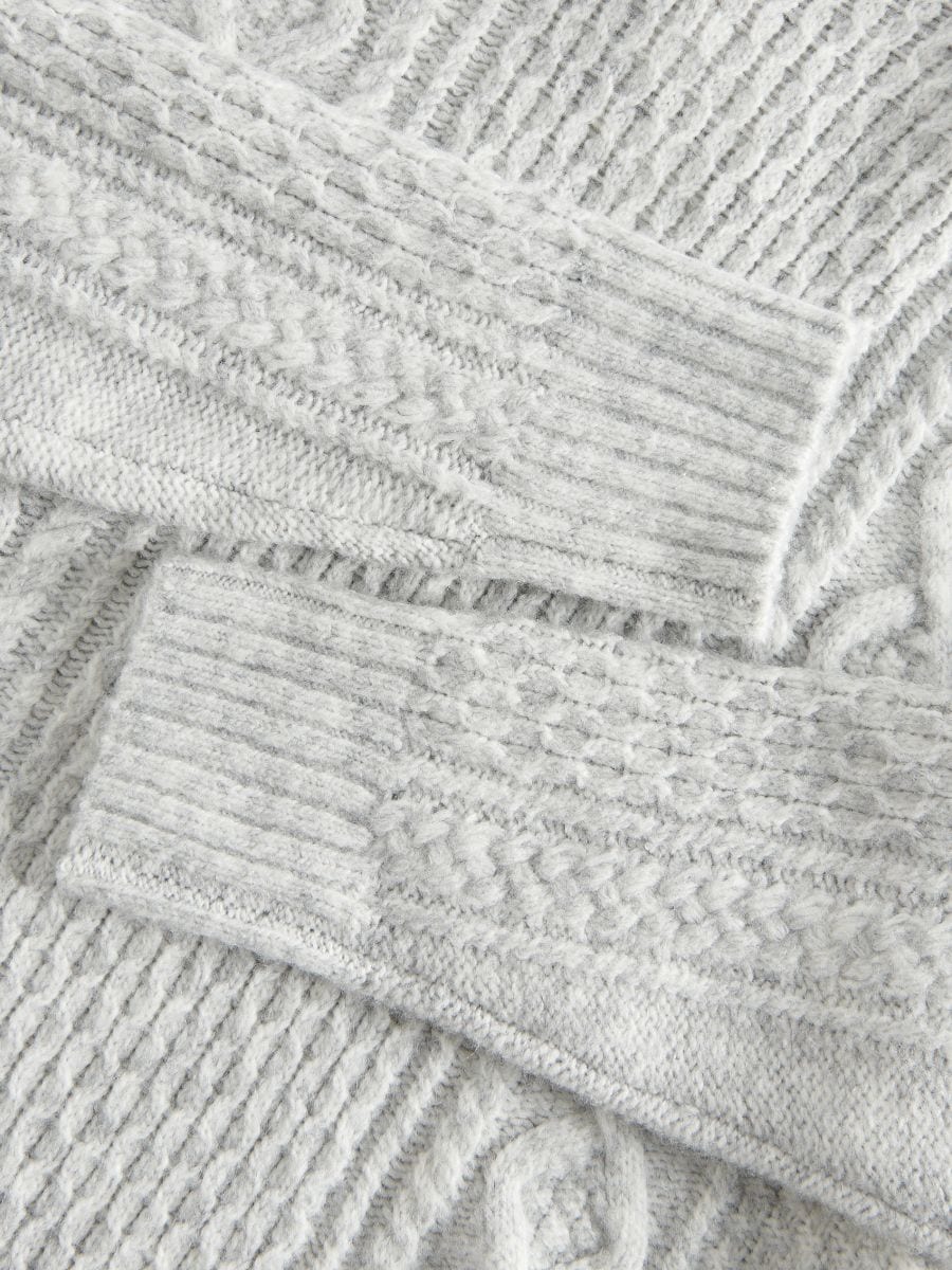 Oversized turtleneck jumper - light grey - RESERVED - 3