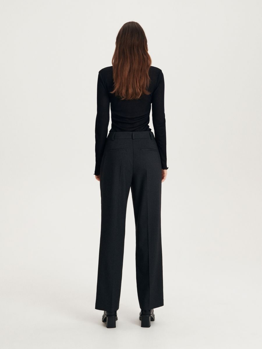 Classic design viscose blend trousers - anthracite - RESERVED - 2