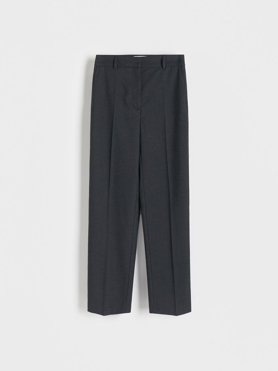 Classic design viscose blend trousers - anthracite - RESERVED - 4
