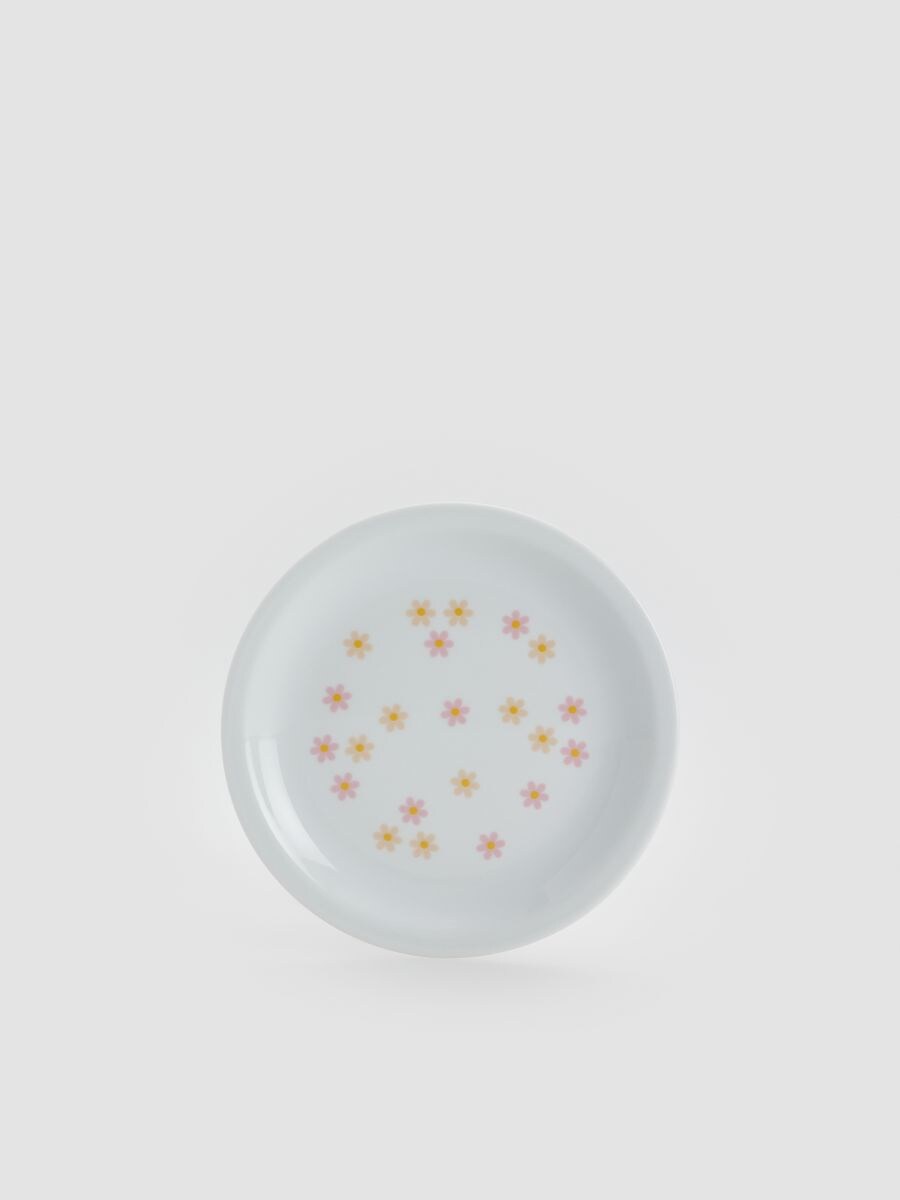 Porcelāna šķīvis ar ziedu rakstu - daudzkrāsains - RESERVED