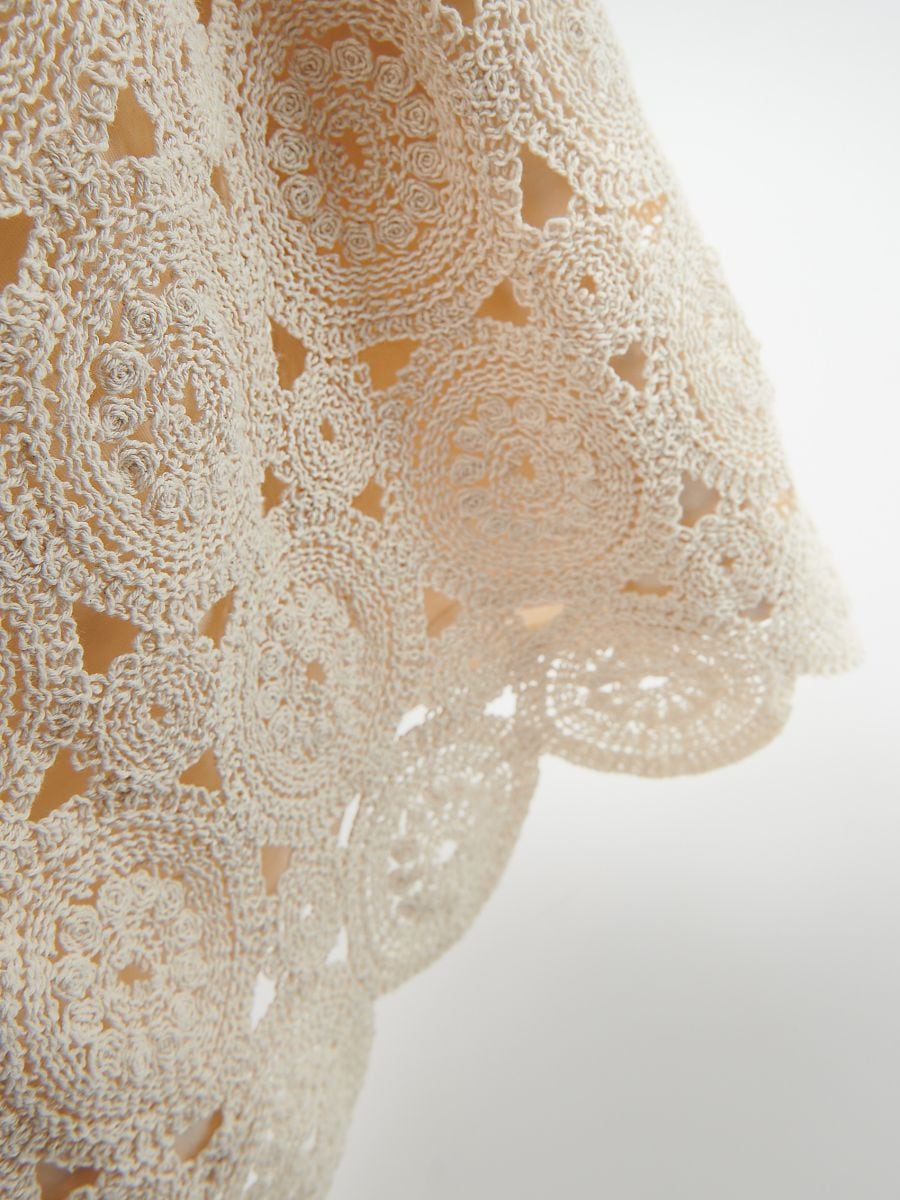 Cotton openwork top - cream - RESERVED - 8