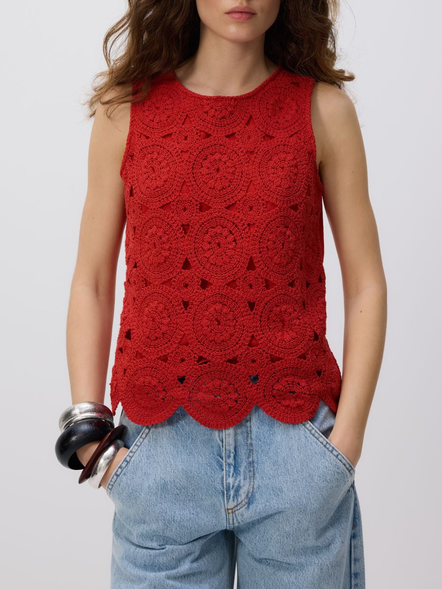 LADIES` BLOUSE - rot - RESERVED