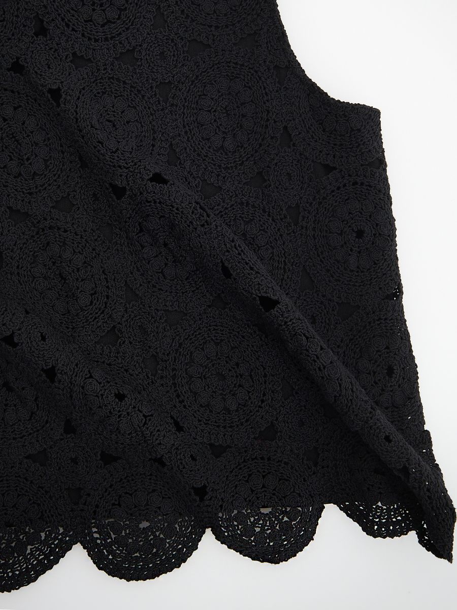 Cotton openwork top - black - RESERVED - 7