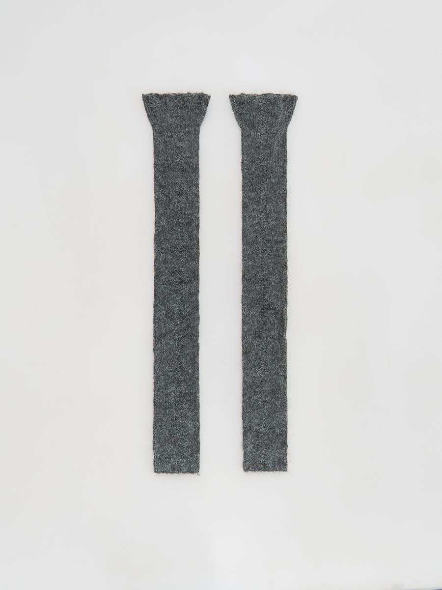 LADIES` LEG WARMERS - mittelgrau - RESERVED