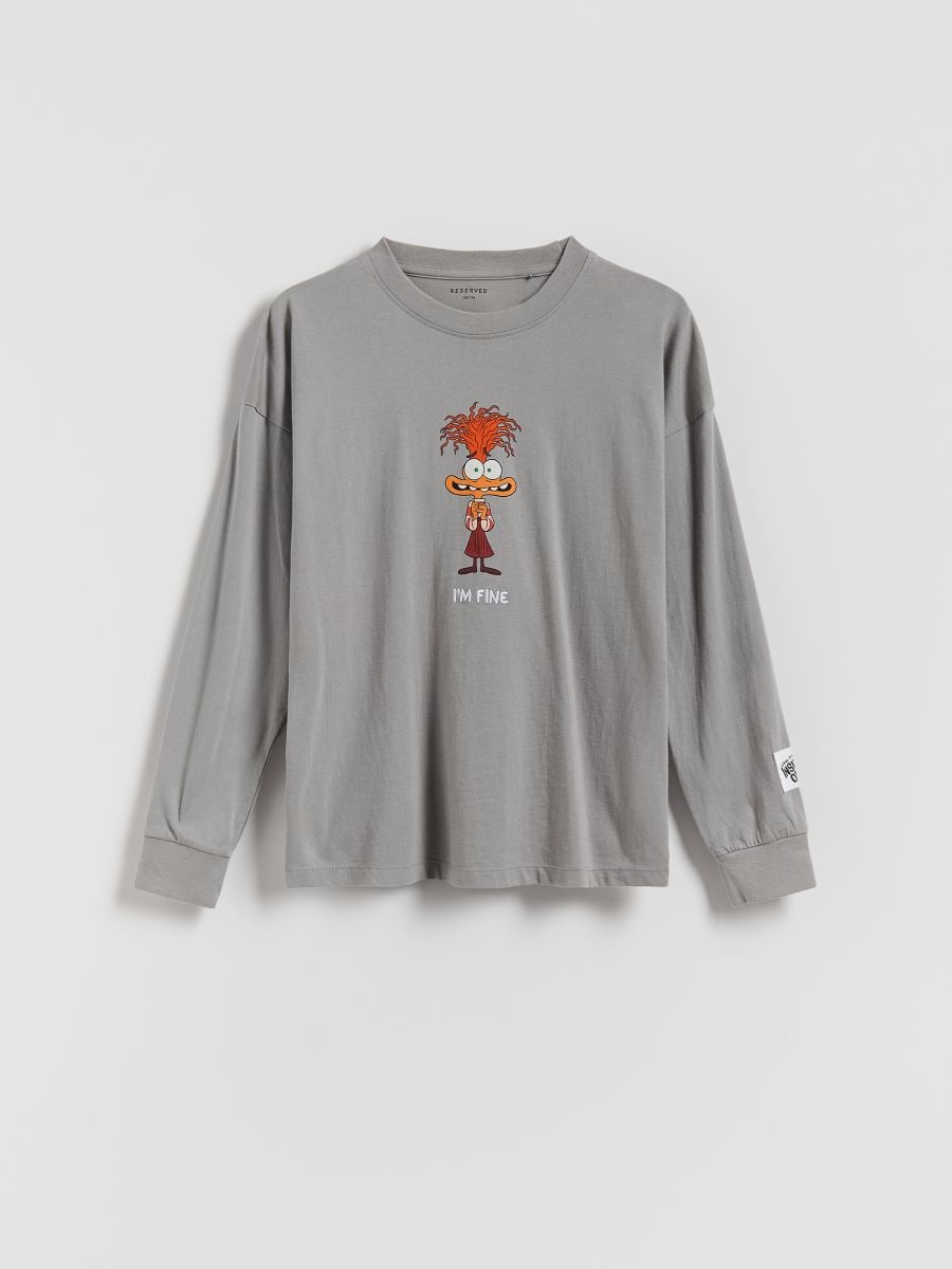 BOYS` T-SHIRT - dunkelgrau - RESERVED