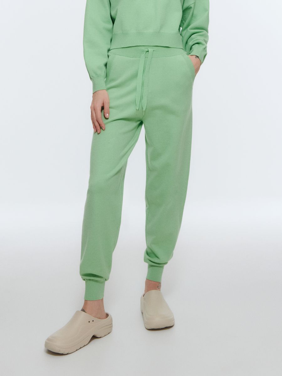 Jersey joggers - light green - RESERVED - 4