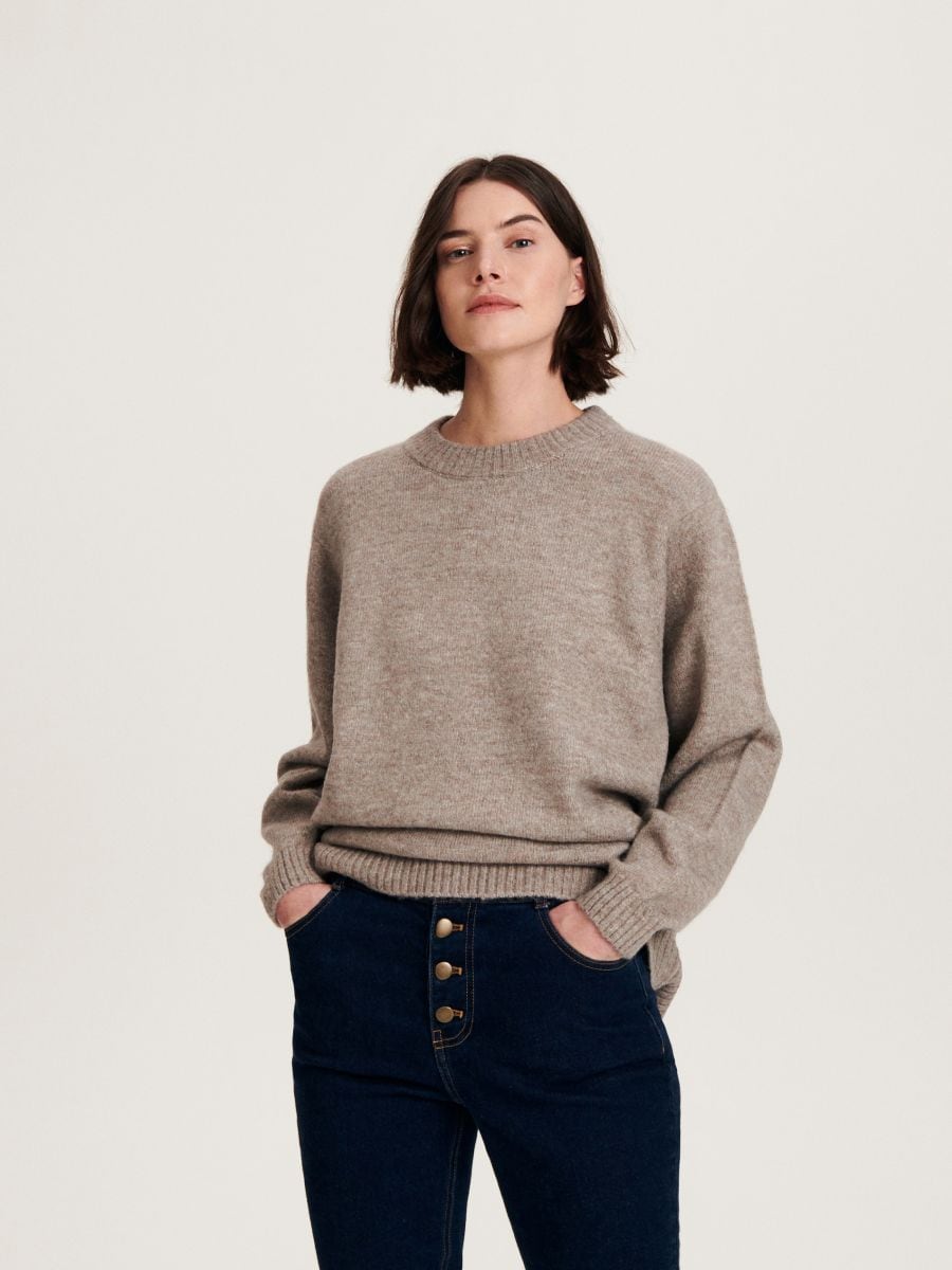 Plain jumper - coffee - RESERVED - 2
