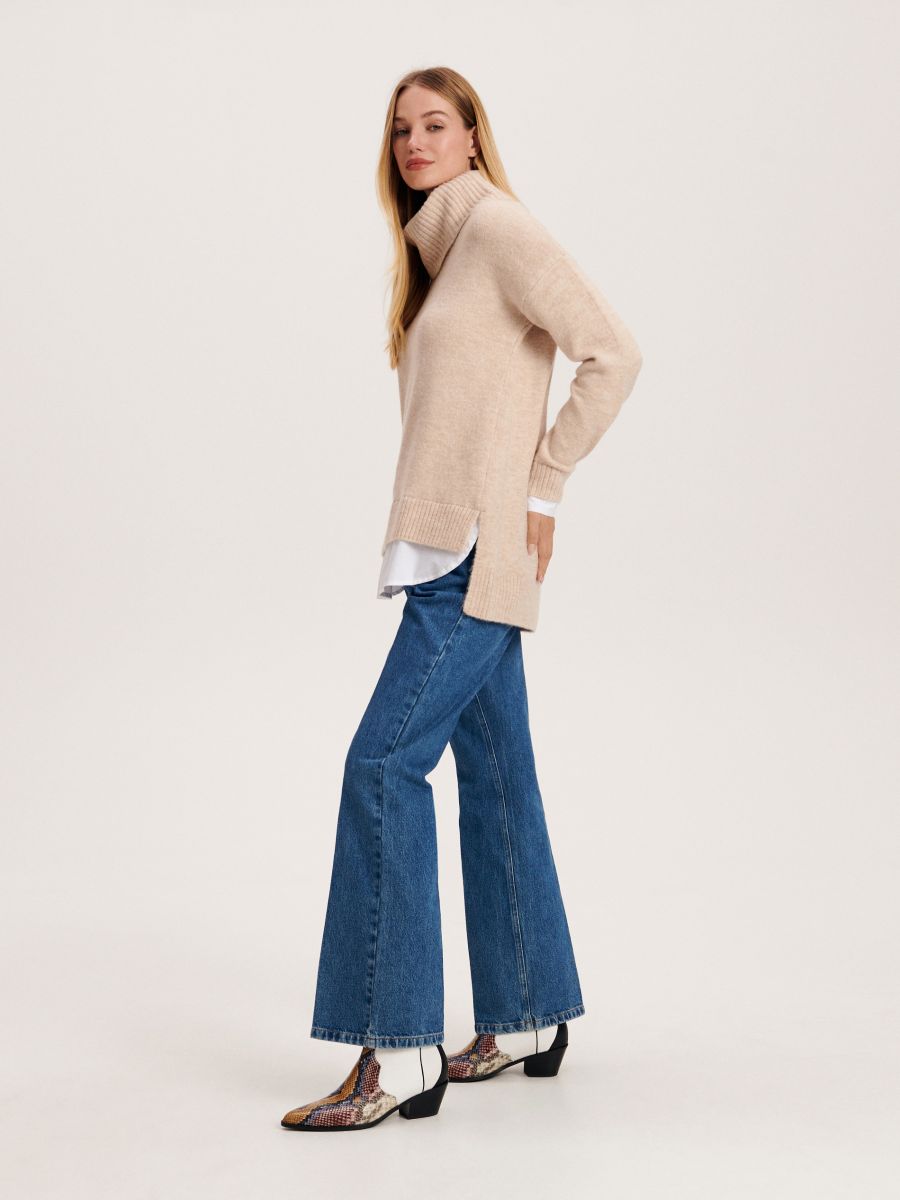 Rollkragenpullover - beige - RESERVED - 2