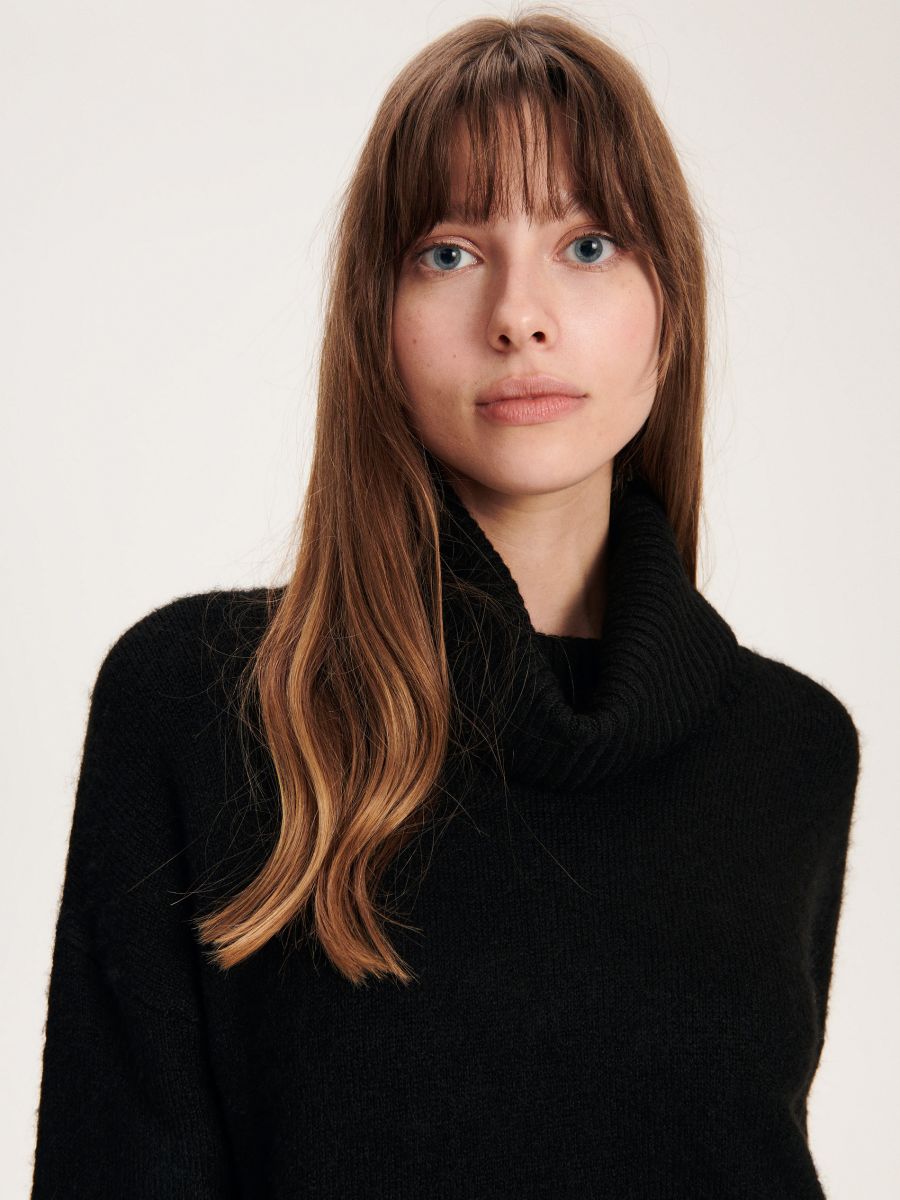 Turtleneck jumper - black - RESERVED - 2