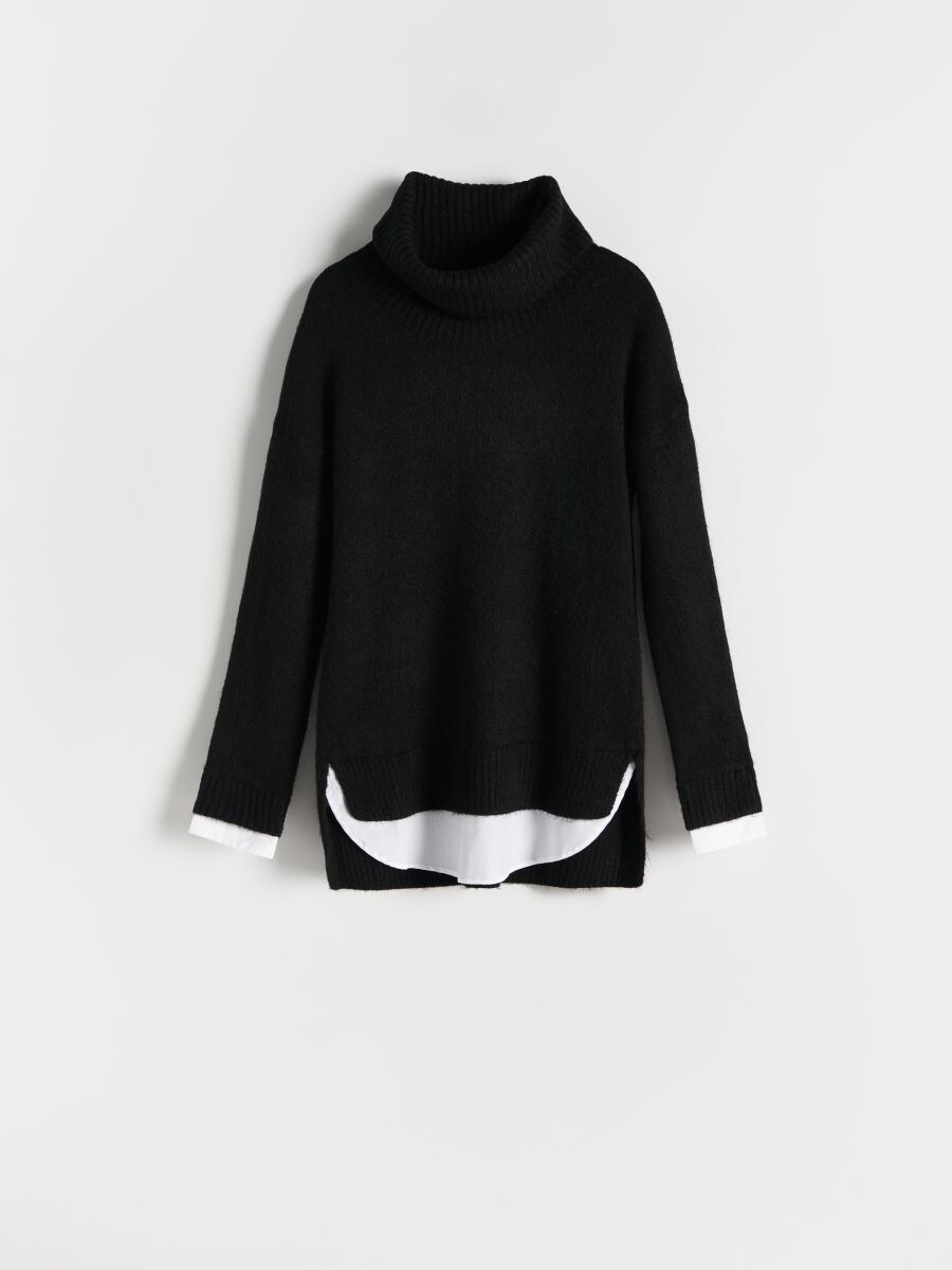 Turtleneck jumper - black - RESERVED - 3