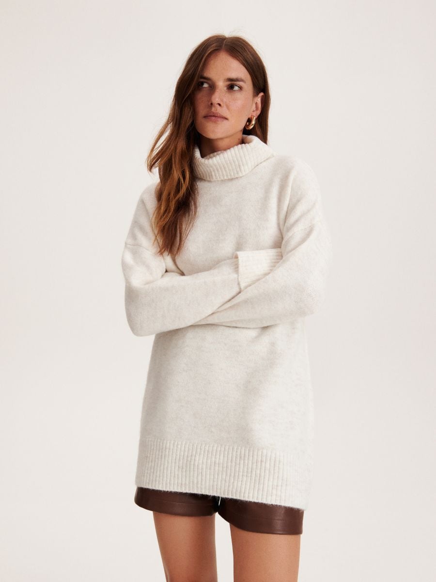 Turtleneck jumper - cream - RESERVED - 3