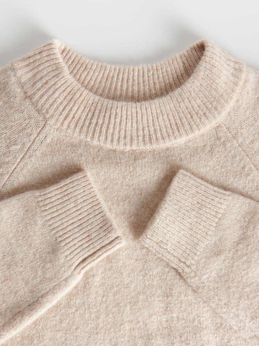 Plain jumper - beige - RESERVED - 4