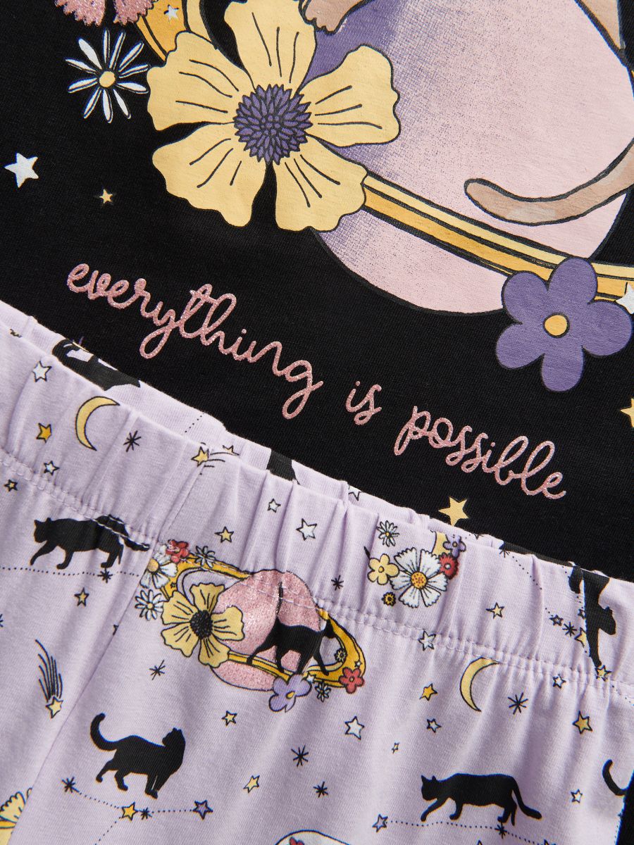 Two piece printed pyjama set - black - RESERVED - 2