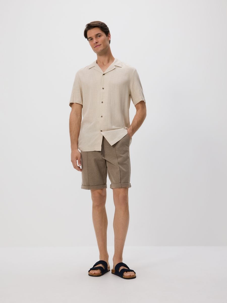 Regular shorts - beige - RESERVED - 2