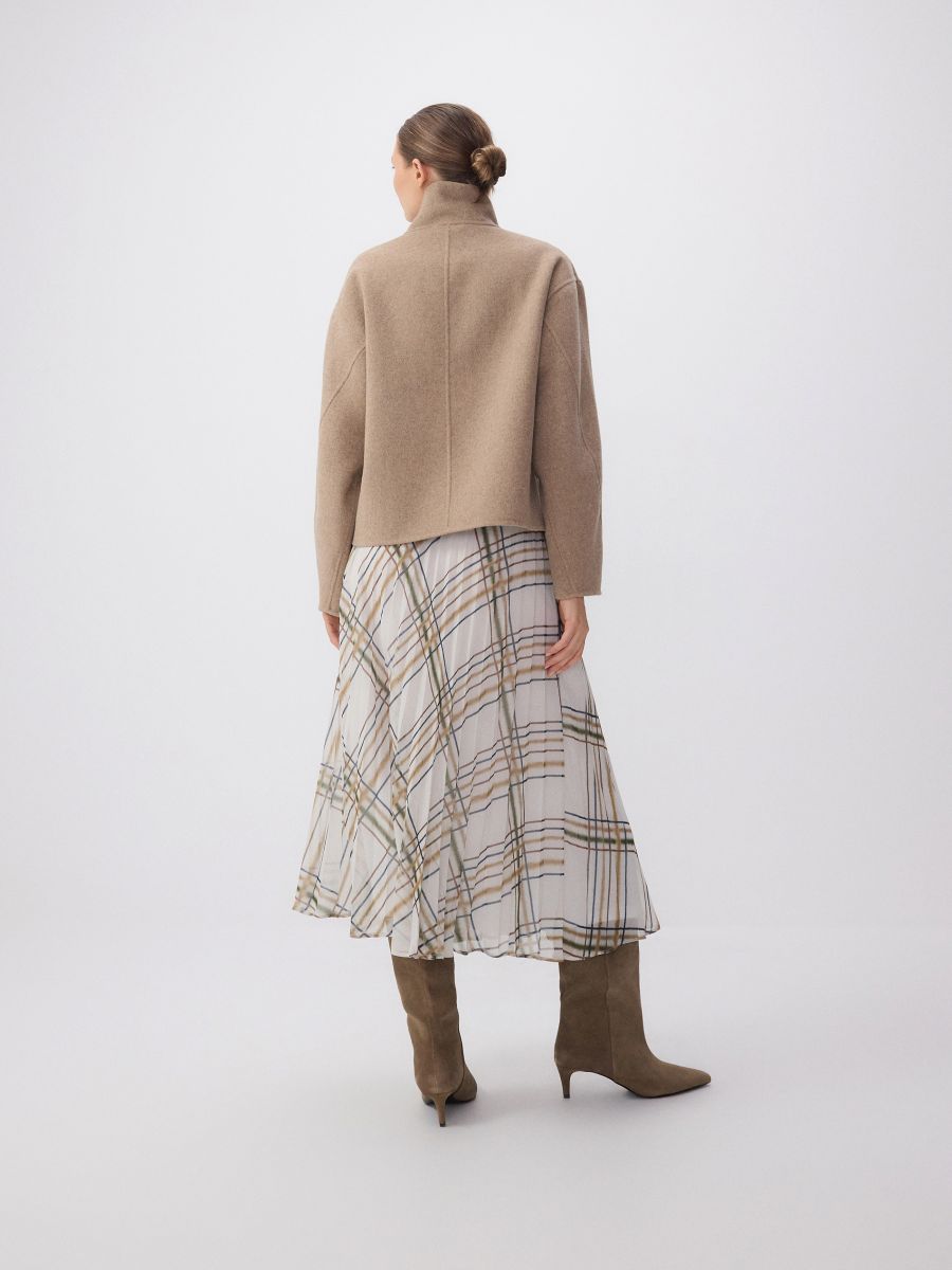Handmade jacket with wool blend - beige - RESERVED - 4