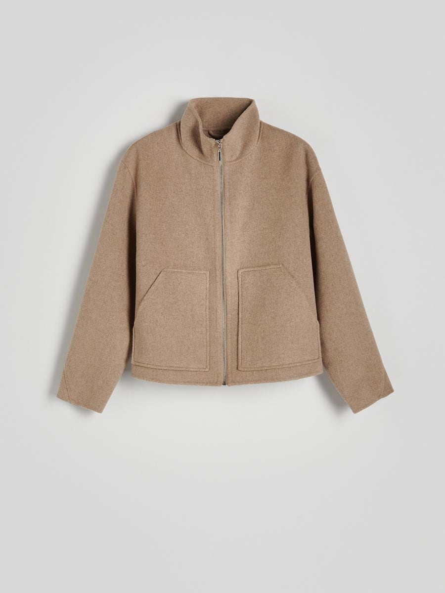 Handmade jacket with wool blend - beige - RESERVED - 5