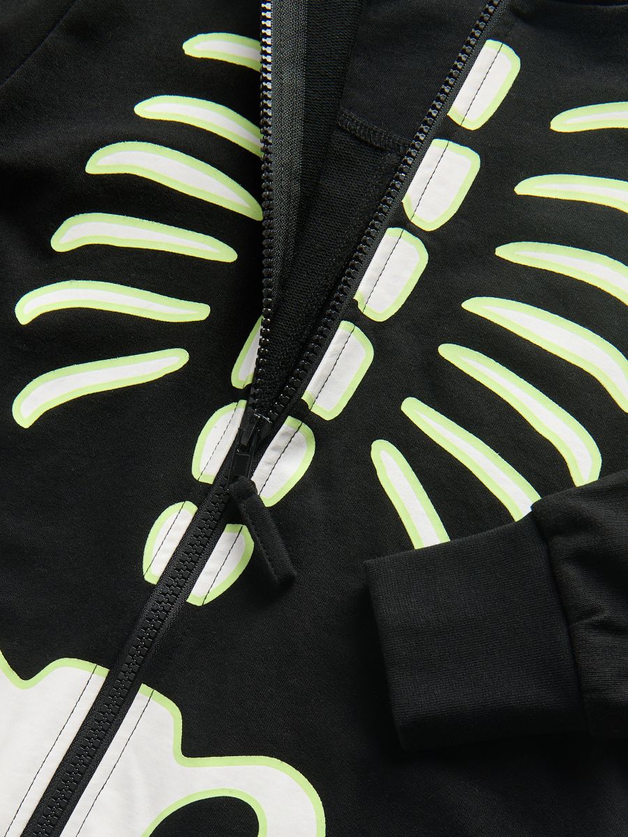 Glow-in-the-dark skeleton onesie - black - RESERVED - 2
