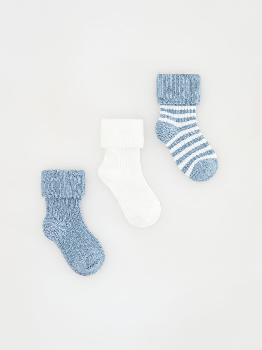 Cotton rich socks 3 pack - light blue - RESERVED