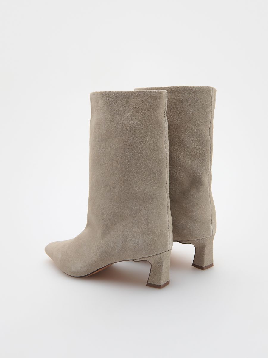 Ankelboots i läder - beige - RESERVED - 5