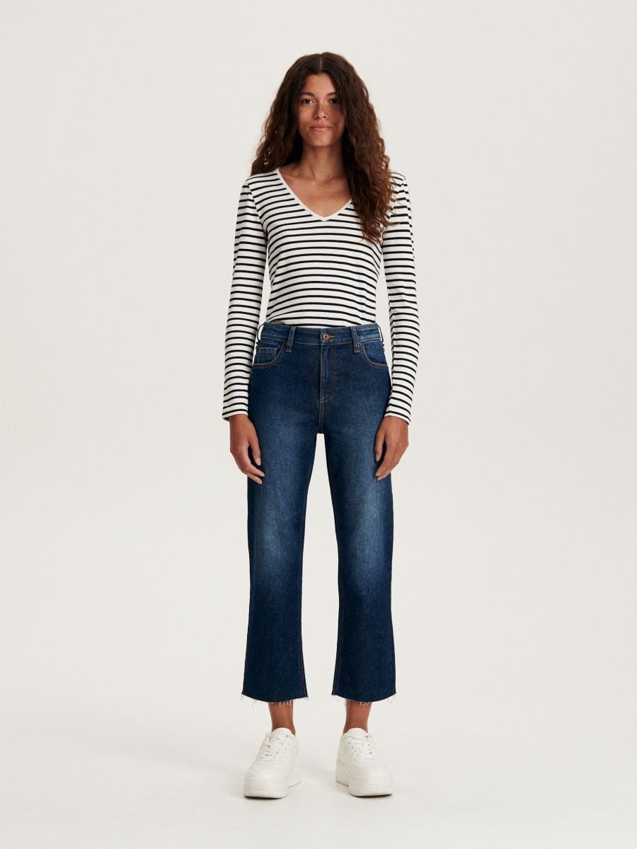 ESPRIT - High-rise kick flare jeans at our online shop