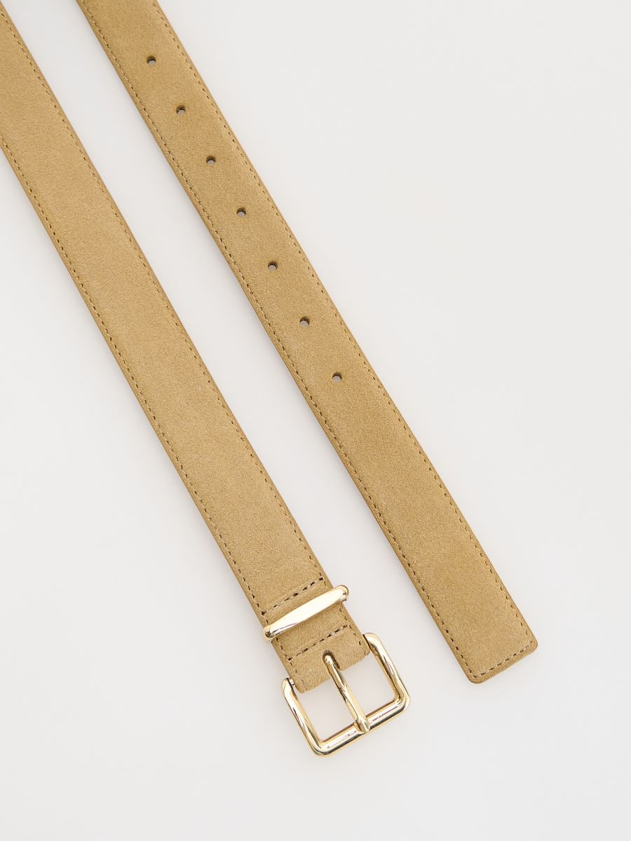 Ceinture en daim avec boucle - Beige - RESERVED - 4