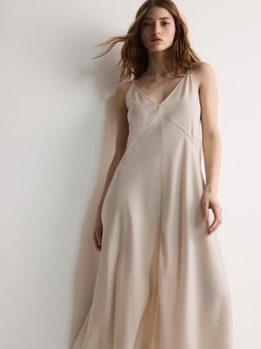 Robe maxi simple - beige - RESERVED - 3
