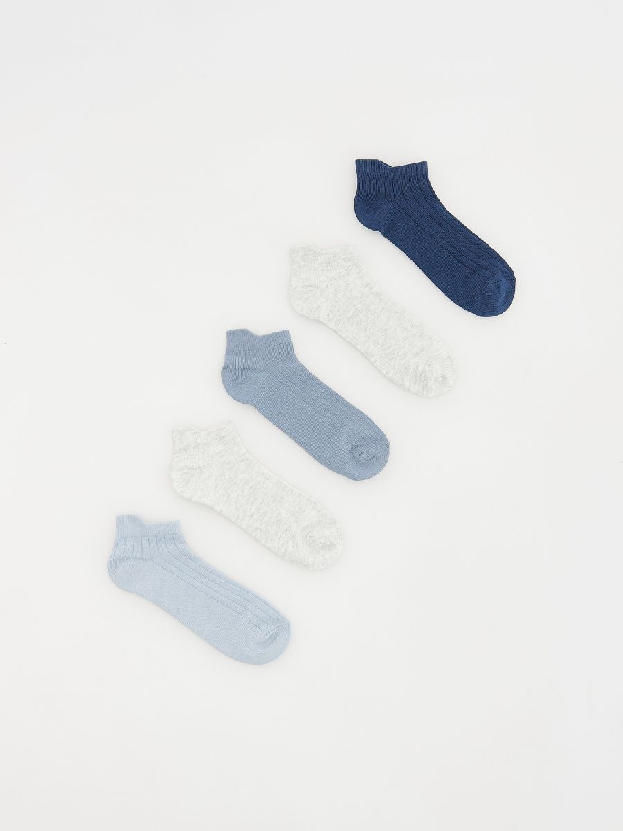 Socken, 5er-Pack - blau - RESERVED