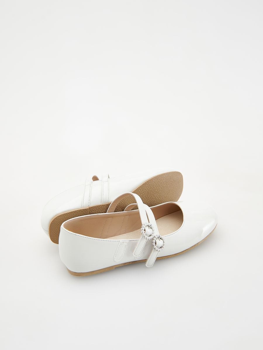 Ballerines en cuir synthétique - Blanc - RESERVED - 5