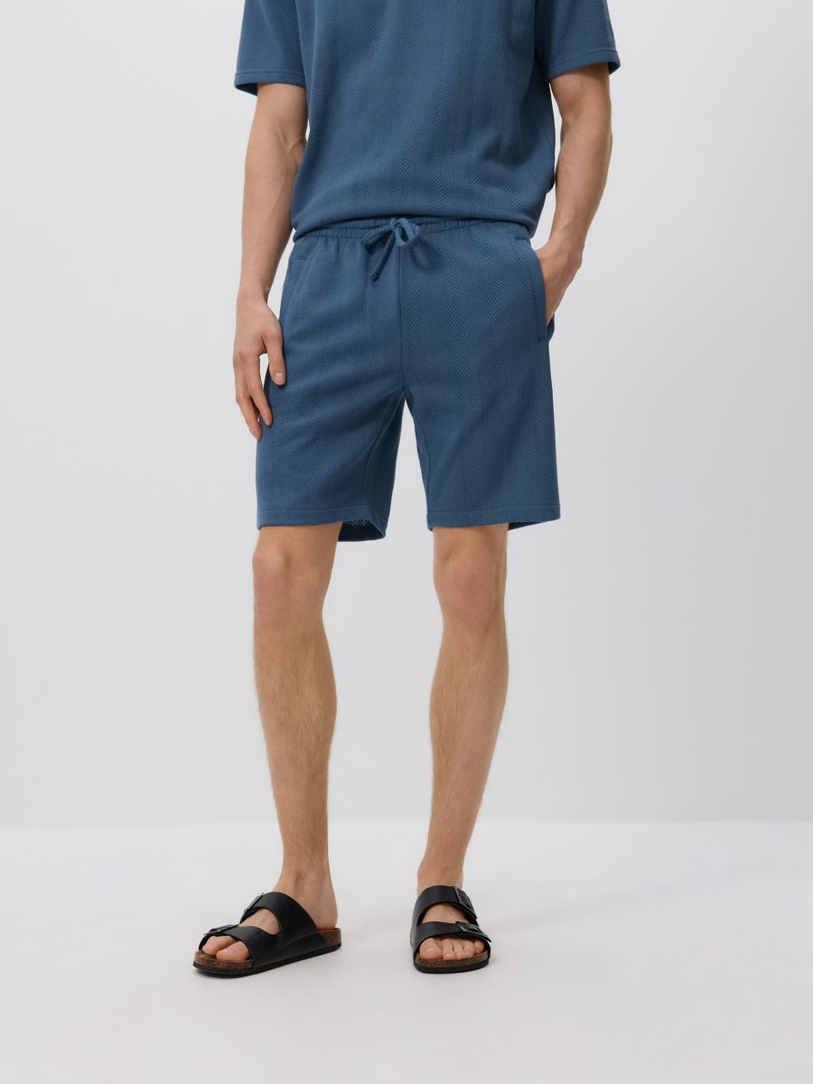 Regular structural shorts - steel blue - RESERVED