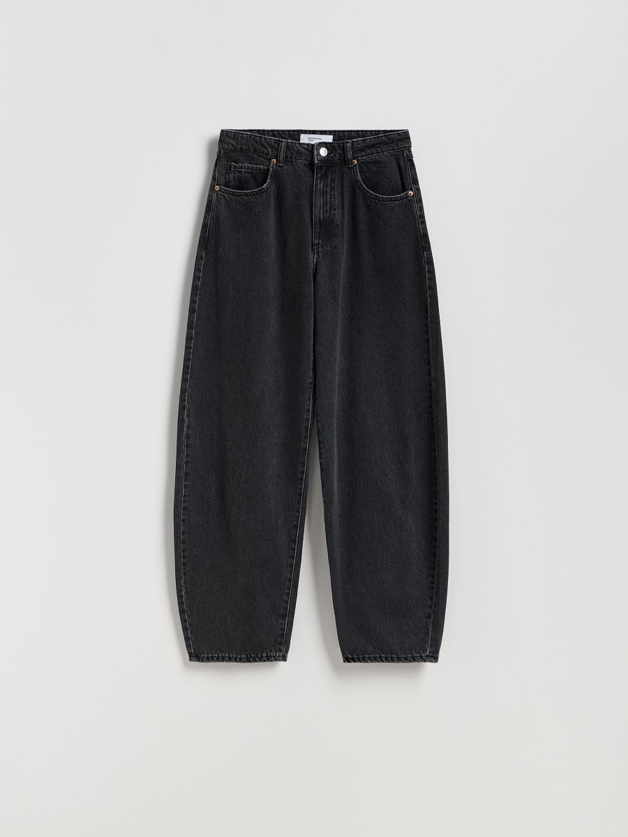 Barrel-Leg-Jeans - schwarz - RESERVED