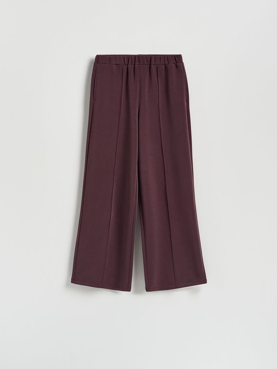Modal rich trousers - dark violet - RESERVED