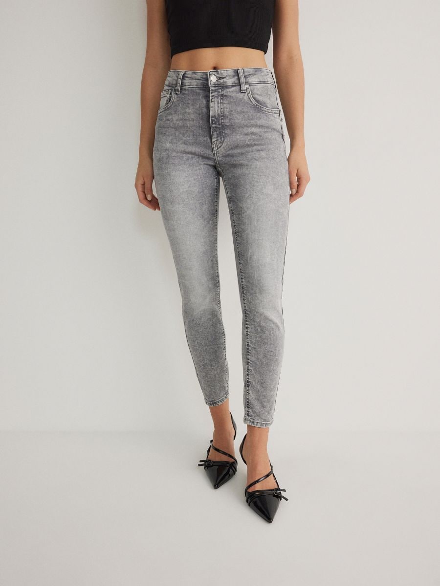 Slim push up jeans - light grey - RESERVED - 3