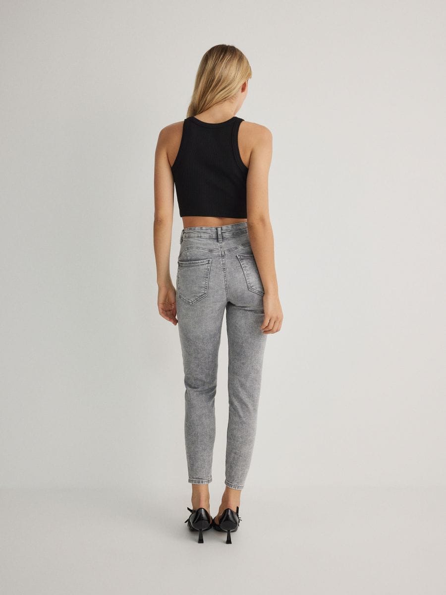 Slim push up jeans - light grey - RESERVED - 4