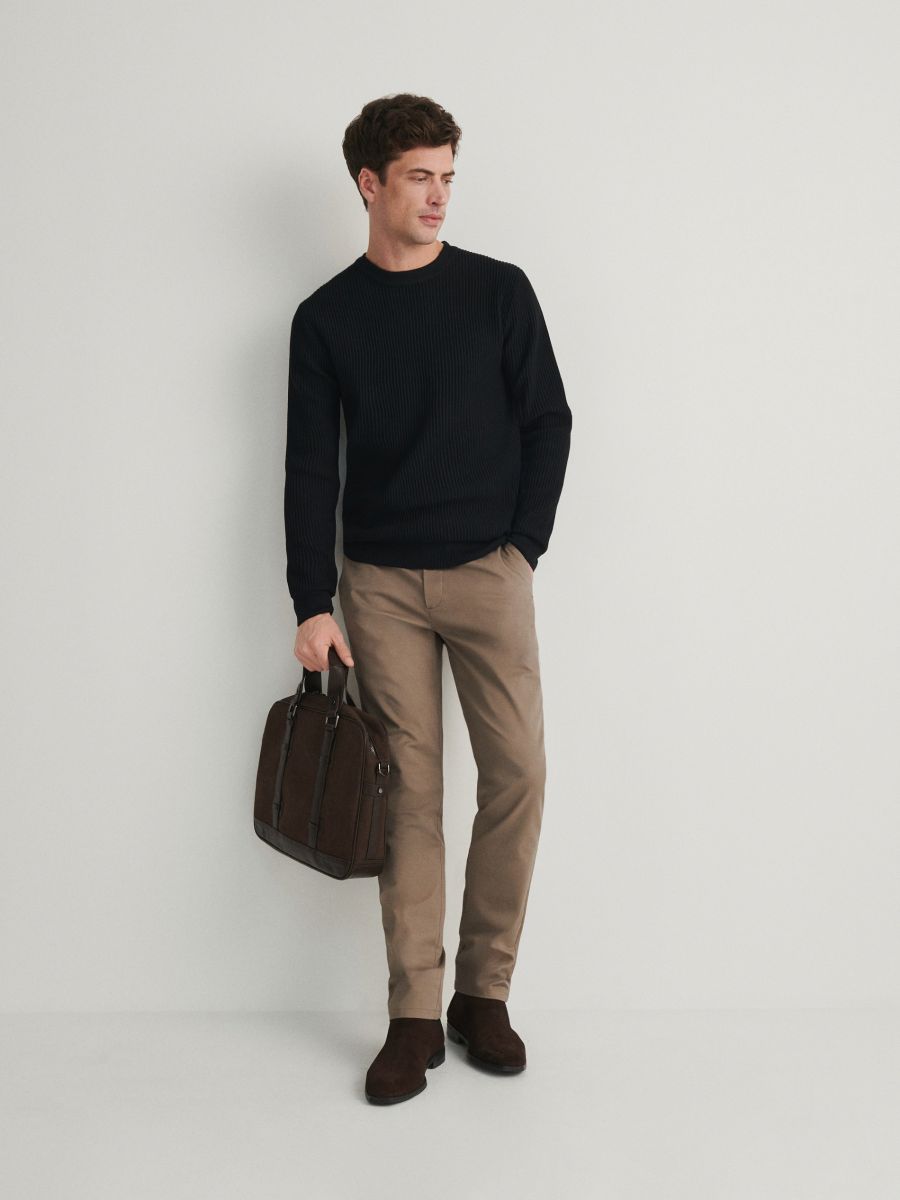 Shoulder bag with handles - dark brown - RESERVED - 2