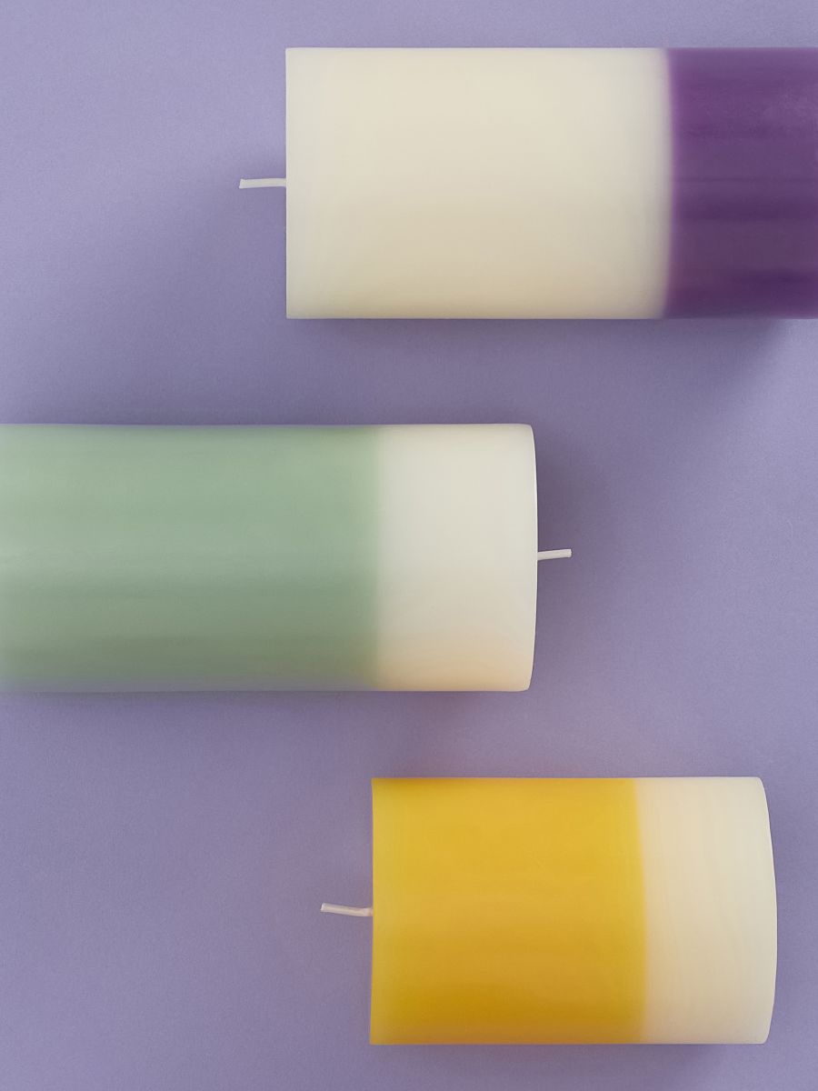 Ombré effect candle - yellow - RESERVED - 3