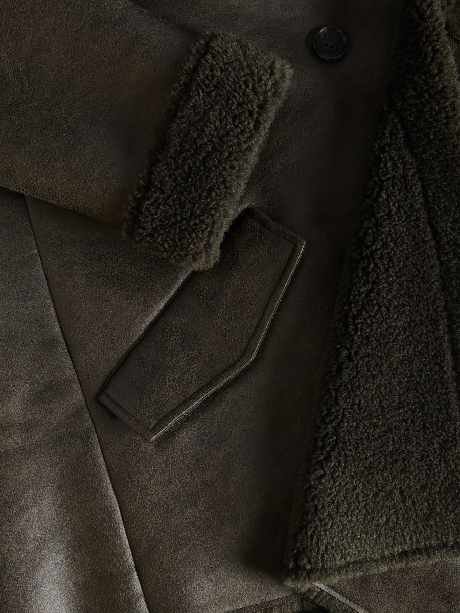 Jacket with faux fur lining - green - RESERVED - 7