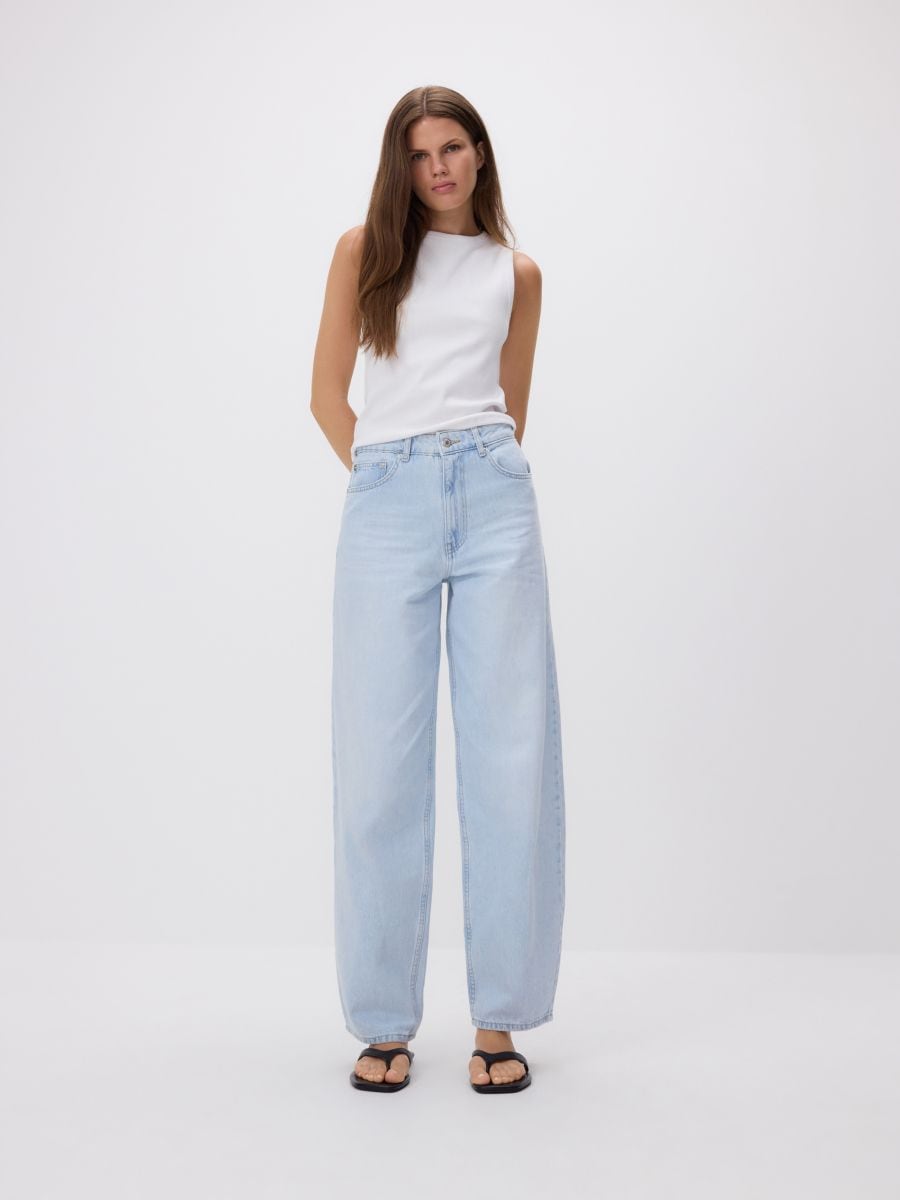 Barrel leg jeans - blue - RESERVED