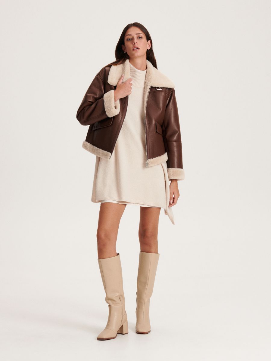 LADIES` OUTER JACKET - tumepruun - RESERVED - 3